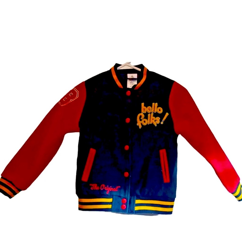 DisneyParks Letterman Varsity Jacket Mickey & Pluto Size Small